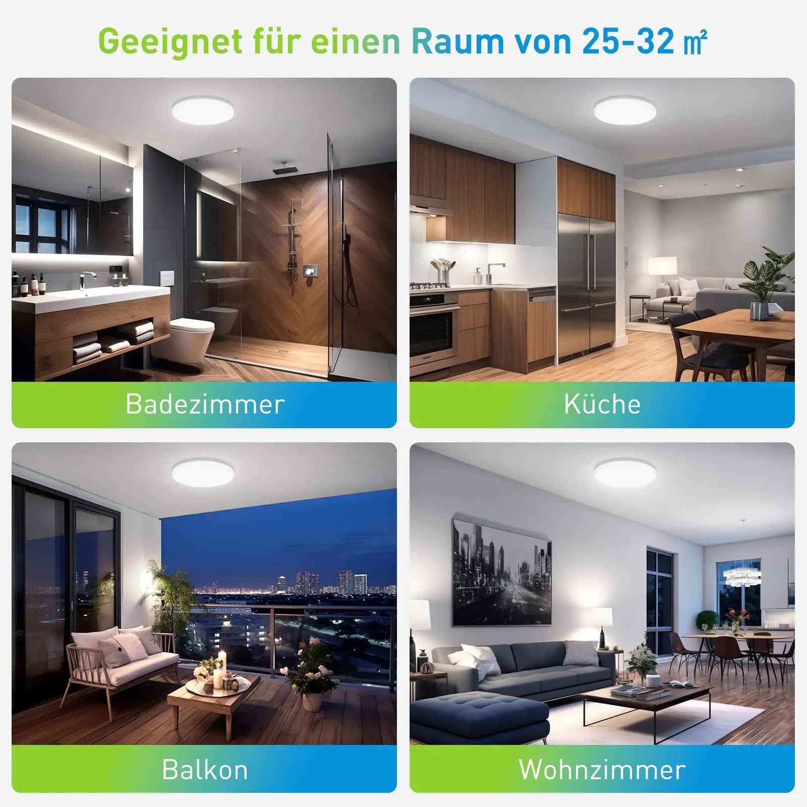 Moderne runde LED Deckenleuchte