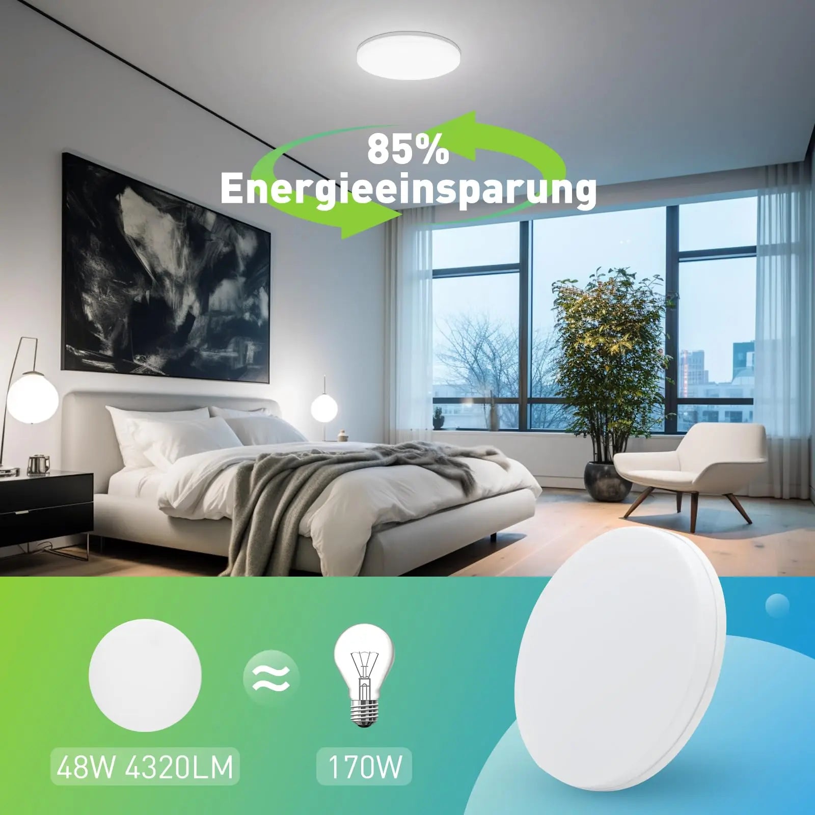 Moderne runde LED Deckenleuchte