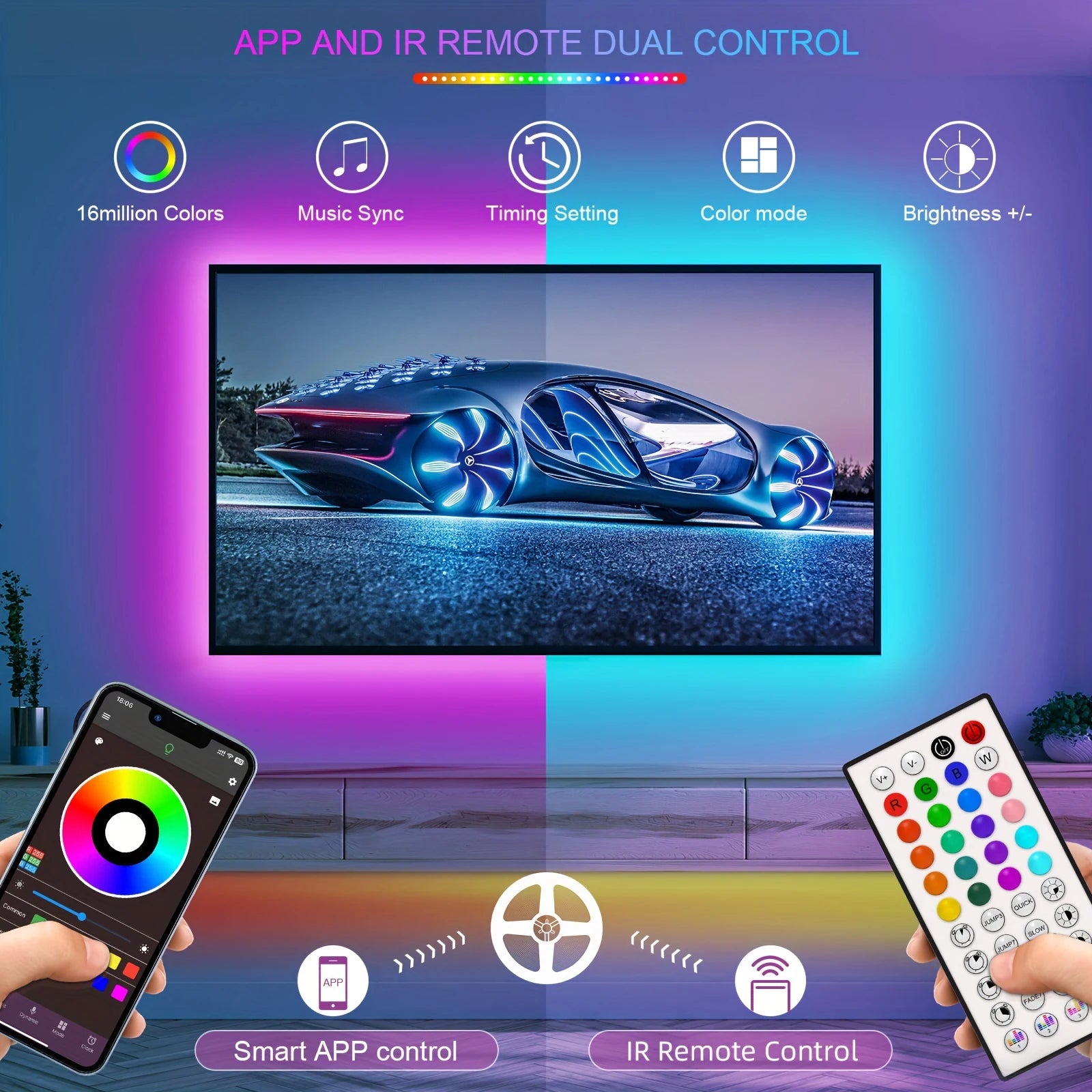 LED Strip – Musik-Sync für Gaming/TV/Deko