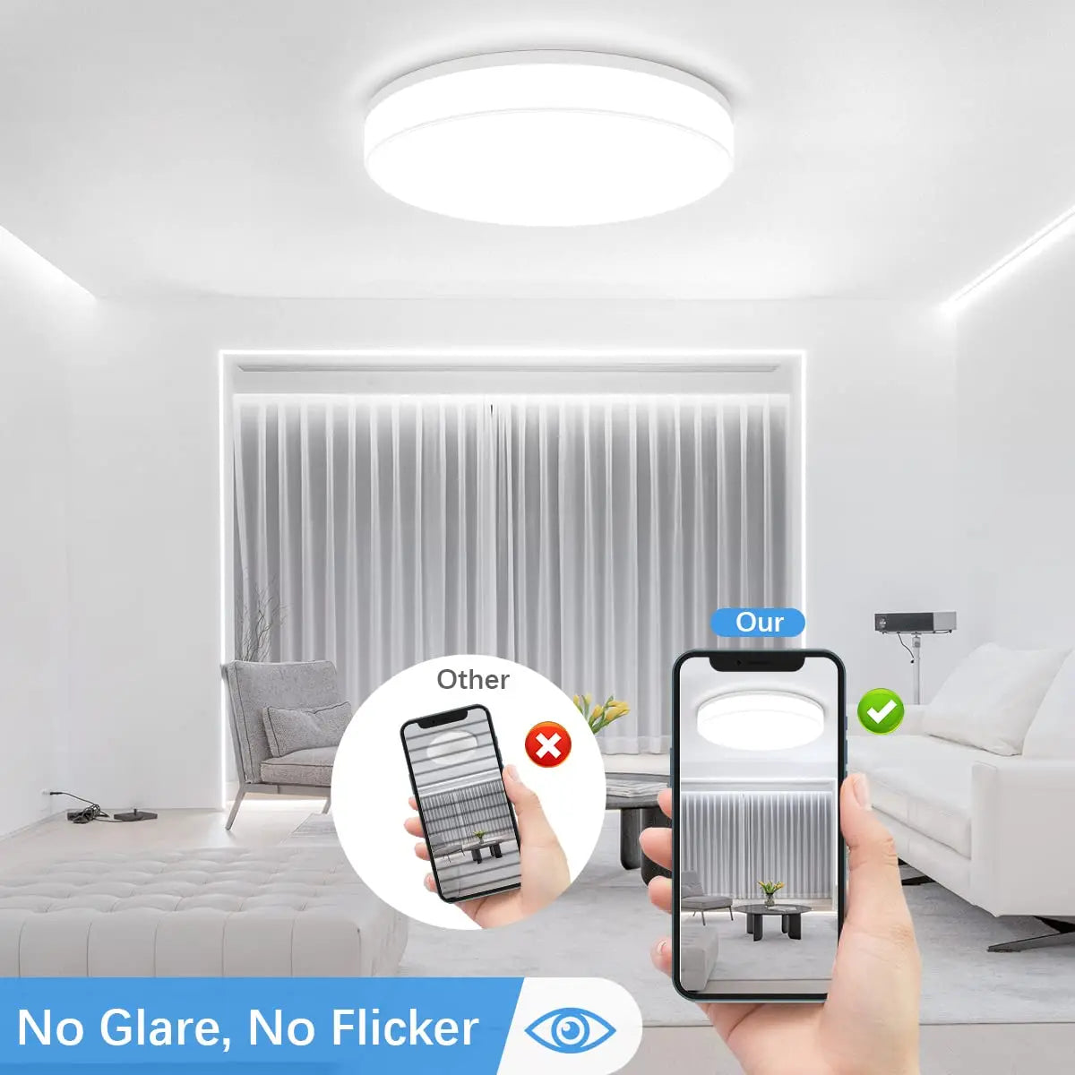 Moderne runde LED Deckenleuchte